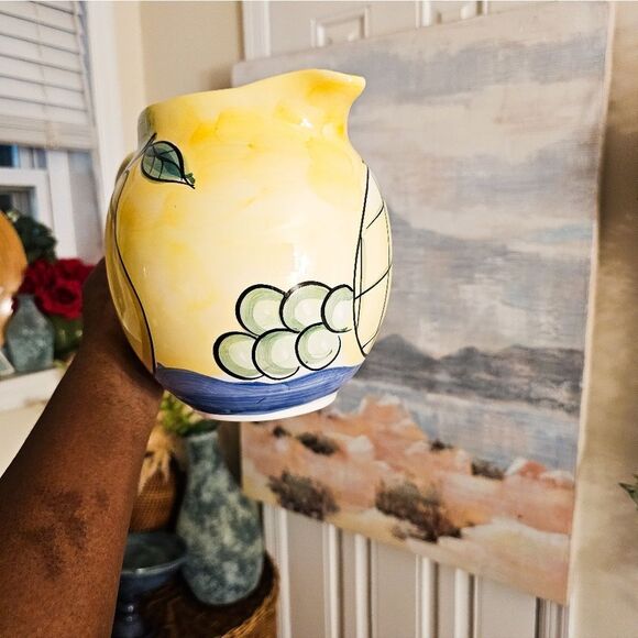 Y2K Hand-Painted Fruit Ceramic Pitcher – 9 Cup Capacity – Glossy Summer Aestheti - Picture 15 of 15